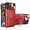 Red, variant on for iPhone 16 Pro Max 6.9" Case with Magnetic Ring Kickstand, Rugged Military Grade Shockproof Heavy Duty Case with Slide Camera Lens Cover for Apple iPhone 16 Pro Max JS-Black
