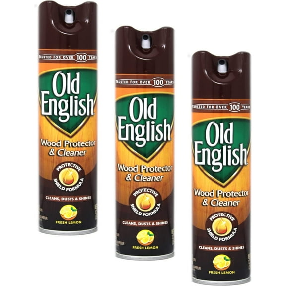 OLD ENGLISH Aerosol Wood Protector & Cleaner, Fresh Lemon 12.50 oz (Pack of 3)
