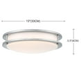 thumbnail image 2 of 13 inch LED Ceiling Light Fixtures Flush Mount Brush Nickel Kitchen Light Fixtures for ceiling, Bathroom, Dining Room, Hallway (2 pack) 23W, 2 of 12