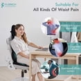 thumbnail image 4 of Florich Ergonomic Memory Foam Seat & Back Support Cushion - Relieves Neck, Back, Sciatica Pain for Office Chair, Car, Wheelchair, Black, 4 of 7