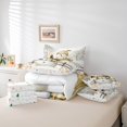 thumbnail image 6 of Manfei Kids Gold Snowman 7pcs Bedding Comforter Set, Magic Christmas Queen Bedding Sets, Winter Rustic Farmhouse Reversible Queen Sheet Sets, Lightweight Room Decor, 6 of 8