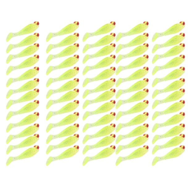 Señuelo de pesca, 50 unidades/bolsa, señuelos de pesca artificiales, Swimbait, señuelos artificiales, durabilidad mejorada