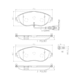 thumbnail image 2 of Balatas Delanteras marca brembo para Volkswagen Tiguan Comfortline 2018-2022, 2 of 5