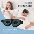 thumbnail image 4 of Tisoloow Sleep Mask - Total Blackout 3D Sleeping Mask, Soft and No Pressure on Eyes, Extension Eyes Mask with Adjustable Straps for Sleeping Travel Home Nap Rest Women Men Navy Onesize, 4 of 9