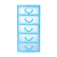 thumbnail image 1 of HLONK Polypropylene 5 Drawer Storage Box  Sky Blue, 1 of 4