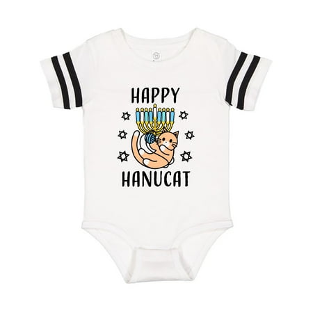 

Inktastic Happy Hanucat with Menorah Gift Baby Boy or Baby Girl Bodysuit