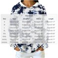 thumbnail image 3 of thefmos Women's Hooded Drawstring Tie Dye Sweatshirt with Kangaroo Pocket Casual Long Sleeve Pullover Fashion Fall Winter Outfit, Black L, 3 of 7