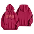 thumbnail image 4 of Bibifish Hoodies For Women Boston City Letter Print Hoodies Long Sleeve Drawstring Hoodies Oversized Fleece Pockets Pullovers, 4 of 4