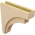thumbnail image 5 of 6"W x 24"D x 24"H Thin Rivera Rough Cedar Woodgrain TimberThane Corbel, Primed Tan, 5 of 6