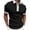 Black, variant on Men's Short Sleeve Lapel Shirts Summer Quarter Zipper Collared Pullover Shirt Casual Business Golf Tops
