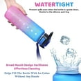 thumbnail image 2 of 32oz Water Bottle with Time Marker & Straw Lid for Gym,Motivational Fitness Sports Water Jug with Removable Strainer,Dishwasher Safe,Leakproof,Safety Lock,No BPA,Blue+purple, 2 of 8