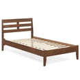 thumbnail image 4 of Costway Twin Size Wood Bed Frame with Slat Headboard Under-Bed Storage Space Caramel Brown, 4 of 10