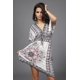 thumbnail image 5 of Moda Fashion Suave Flojo Seda V-Cuello Kimono cinturo Playa Verano Encubrimiento para Mujeres, 5 of 6