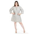 thumbnail image 1 of Vestido de lino a rayas Roman Fashion /Tallas Extras, 4085 (Líneas negro) negro 36, 1 of 6