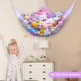 thumbnail image 4 of UniMall Stuffed Animals Net or Hammock Kids Toy Storage Organizer with LED Light Hanging Corner Stuffed Animals Holder Kids Girls Room Decor,White,XLarge (Pack of 1), 4 of 13