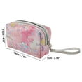 thumbnail image 2 of Unique Bargains 1 Pc Women Portable Heart Sequin Makeup Bag for Travel Vacation Wedding PU Pink, 2 of 3