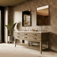 thumbnail image 2 of Norwalk 72 in W Grey Oak Double Vanity, Cultured Marble Top, Faucet Set, and 34 in Mirrors, 2 of 9