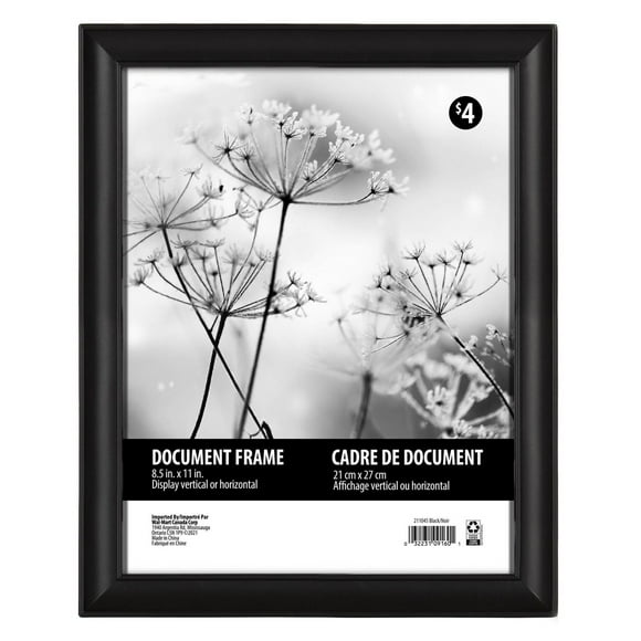 Nikolai Black Document Frame, 8.5" x 11"