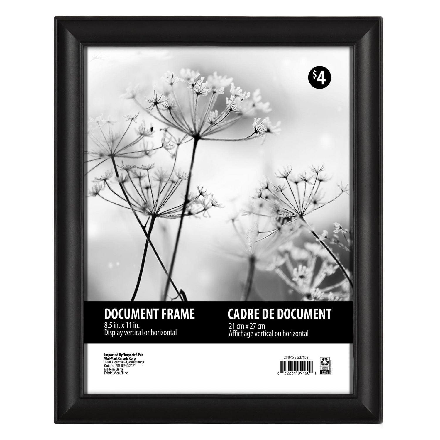 Cadre Photo En Acrylique Transparent A4 Avec Support Acier - Pour Bureau, Certificats, Documents
