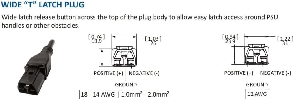 AU to SAF-D-Grid T-Latch Power Cord, SAF-D-Grid T-Latch Plug to Austrlia/New Zealand Power Cable SJT 16AWG,10ft/3m (Au to Saf-D-Grid) Brand: Toptekits