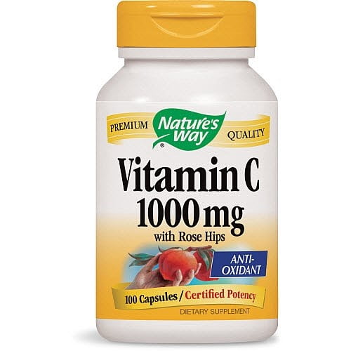 Nature's Way Vitamin C 1000 mg with Rose Hips 100 Capsules Walmart