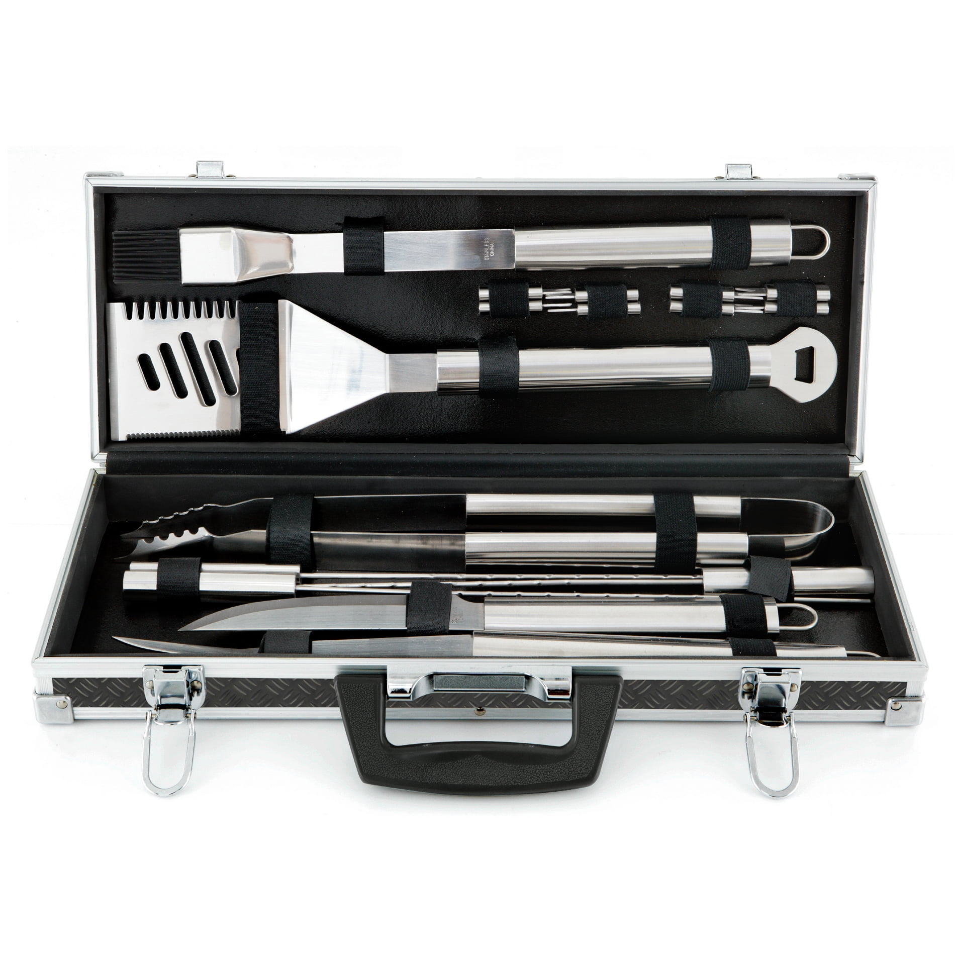 MR BAR B Q 02066X Silver Prestige 21 Pc Tool Set with Case