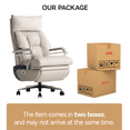 thumbnail image 3 of OKUP M80 Electric Power Reclining Office Chair with Footrest, Microfiber Leather Dual Motor Office Chair for Big and Tall 420lbs, Black, 3 of 10