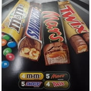 Mars Chocolate Bars - 4 M&M's, 4 Twix, 5 Snickers, 5 Mars - 18 Count Per Pack