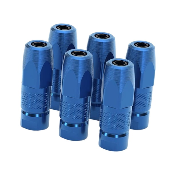 4 boquillas planas de pistola de engrase estándar de bloqueo rápido para servicio pesado, punta de montaje del acoplador de grasa, acoplador de Azul DYNWAVEMX Boquilla plana de grasa