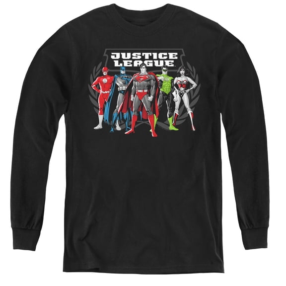 Jla - The Big Five - Youth Long Sleeve Shirt - Medium