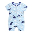 thumbnail image 1 of Pelele de verano para niñas pequeñas, ropa de animales de manga corta para recién nacidos, peleles para niños pequeños, mono de algodón con cremallera, trajes infantiles 2T Gao Jinjia LED, 1 of 2