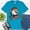 Aqua, variant on Merica Bald Eagle T-Shirt | Patriotic Bandana USA Flag Graphic Tee , Lavender, XL