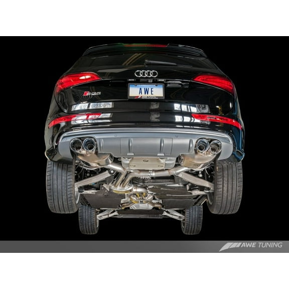 AWE Tuning Audi 8R SQ5 Touring Edition Exhaust with Quad Chrome Silver Tips
