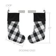 thumbnail image 2 of VHC Brands Annie Black Check Stocking 12x20, 2 of 4