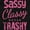 Black, variant on Sassy Classy Never Trashy Sarcastic Hoodie Sweatshirt Women Brisco Brands S