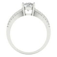 thumbnail image 4 of 1.27 ct Round Cut Moissanite Solitaire with Simulated Diamond Accents 18K White Gold Womens Engagement Ring, 4 of 6