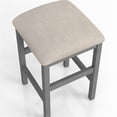 thumbnail image 5 of Furniture of America Ficus Wood Padded Counter Height Stool in Gray (Set of 2), 5 of 5
