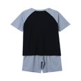 thumbnail image 4 of 2 Pcs Mens Summer Pajamas Sets Stylish Contrast Color Short-sleeved Tops and Solid Color Shorts Home Clothes, 4 of 6