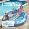 thumbnail image 5 of SLOOSH Inflatable Tanning Pool Lounger Float for Adults, 72" x 65" Large Suntan Tub Pool Floats Tanning Bed Blow up Pool Raft Lounge Floatie for Lake, Outdoor, Backyard, Swimming Pool, 5 of 9