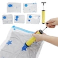 thumbnail image 3 of Juego De 5 Uds. De Bolsas De Almacenamiento Al Vacío Portátiles Reutilizables Para Colcha, Ropa, Manta, Suministros De Cama, Bolsa De Almacenamiento Al Vacío, Bomba De Mano, 3 of 7