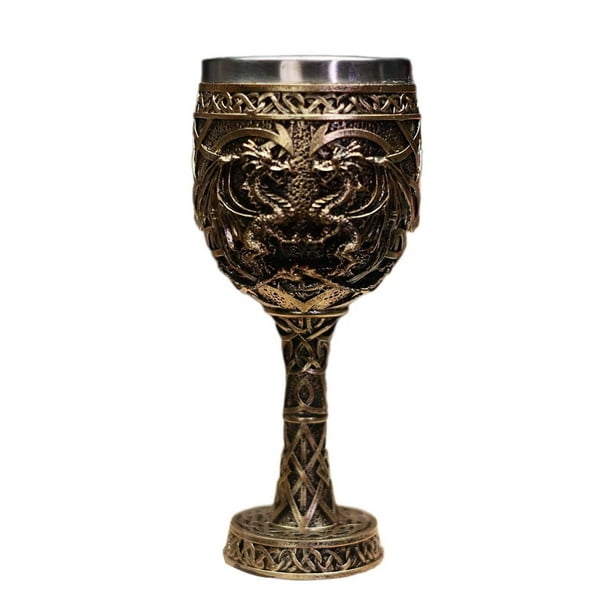 Vaso de vino Macarena acero inoxidable Vintage Medieval marrón para decoración de boda
