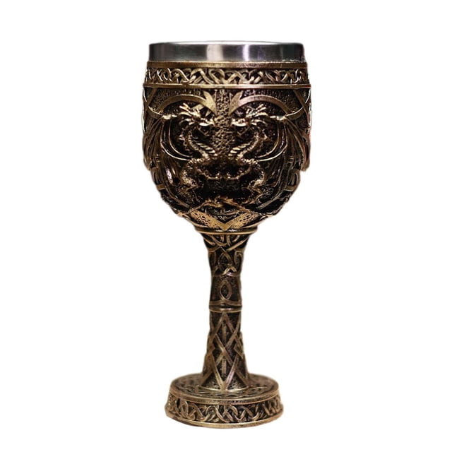 Vaso de vino Macarena acero inoxidable Vintage Medieval marrón para decoración de boda
