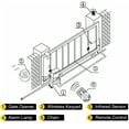thumbnail image 3 of BENTISM Sliding Gate Opener 3300 LBS Automatic Sliding Gate, Gate Opener Motor with 2 Remote Controls, 230 ft Remote Distance Driveway Rolling Gate, Automatic Sliding Gate Opener for Sliding Gate, 3 of 9