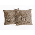 thumbnail image 2 of Home Soft Things Zebra Print Faux Fur Pillow Covers, Set of 2, 20"x20", Victoria-Martini Olive, 2 of 5