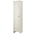 thumbnail image 1 of Costway Linen Tower Bathroom Storage Cabinet Tall Slim Side Organizer w/ Shelf White, 1 of 10