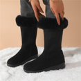 thumbnail image 5 of Women's Slip on Knee High Boots, Plus Size Warm Fleece Lined Side Zipper Round Toe Winter Boots with Breathable Upper and Non Slip Sole, Cozy Footwear for Cold Weather Daily Wear, 5 of 5