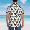 thumbnail image 3 of Lsque Bulldog Sunglasses Face pattern Hawaiian Shirt for Men, Unisex Summer Beach Casual Short Sleeve Button Down Shirts-X-Large, 3 of 9