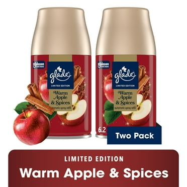 Glade Automatic Spray Air Freshener Refill, Warm Apple & Spices, 6.2oz., 2 Count