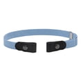 thumbnail image 3 of Men's No Buckle Belt, Adjustable Elastic Belt for Men with Hook and Loop Closure, Comfort Stretch Belt for Jeans, Khaki Pants, Casual Pants and Daily Wear-Light Blue, 3 of 6