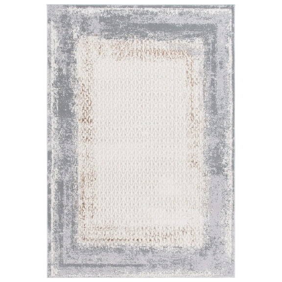 SAFAVIEH Alenia Knot Geometric Area Rug, Ivory/Gray, 8' x 10'